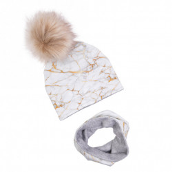 WINTER SET MARBLE WITH POMPOM