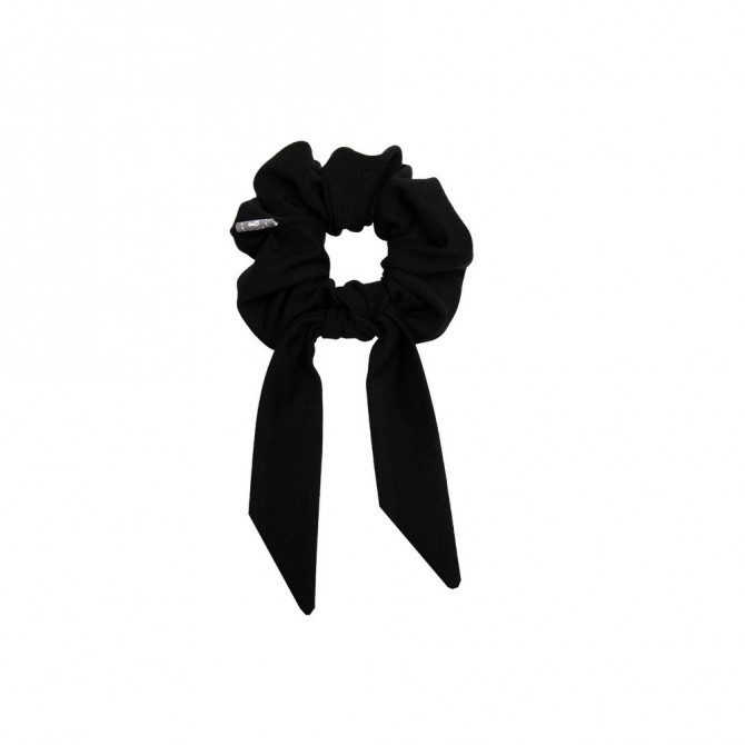Scrunchie with tail BLACK