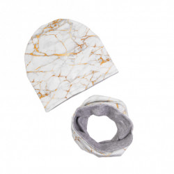 WINTER SET BEANIE WITH TUB MARBLE