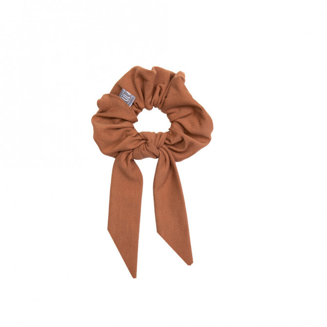 Scrunchie with tail Caramel