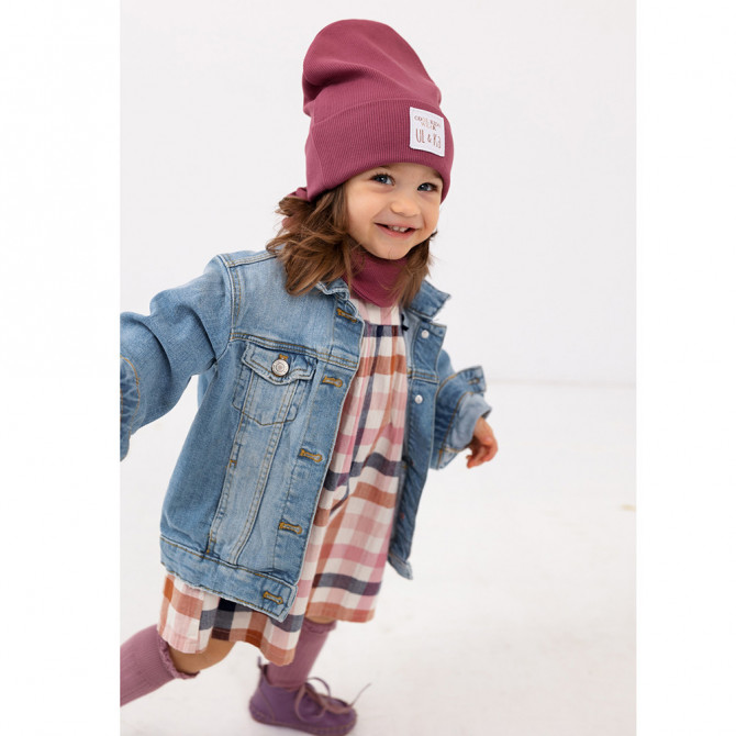 GIRL BEANIE WITH TUB BERRY LINE