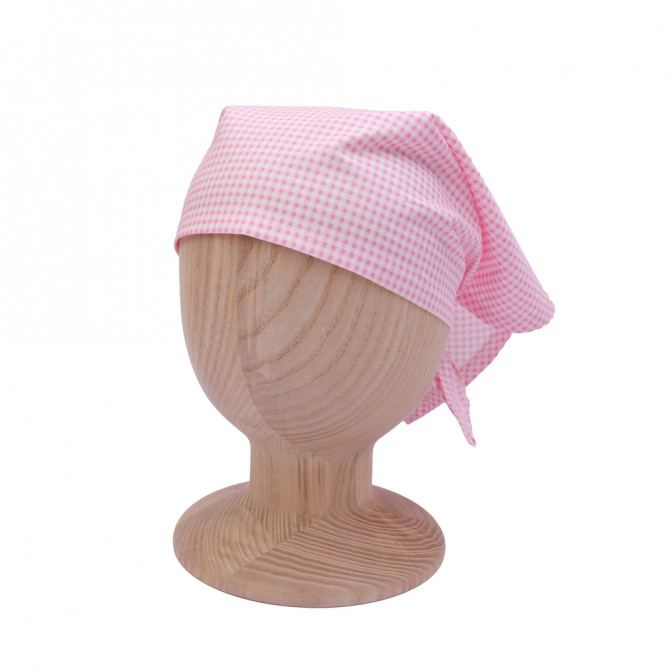 summer headscarf Pink Check