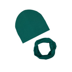 GIRL BEANIE WITH TUB BOTTLE GREEN