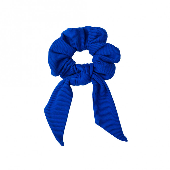 SCRUNCHIE WITH TAIL ROYAL BLUE LINE