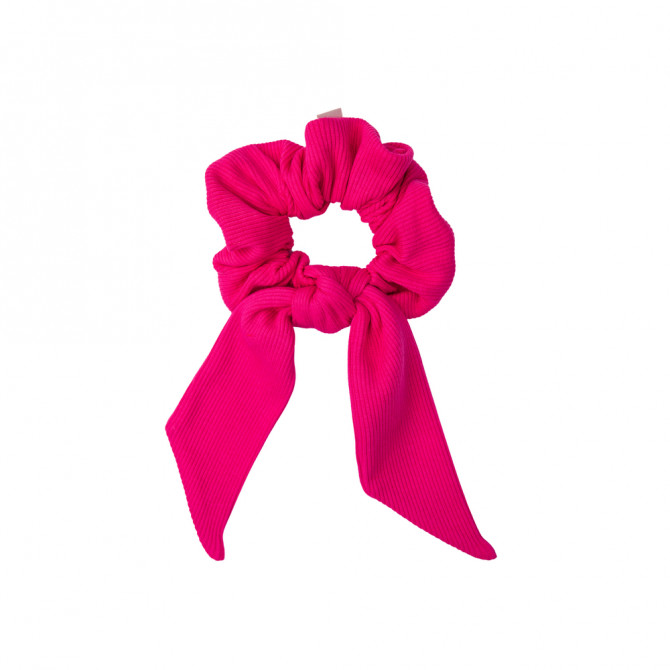 SCRUNCHIE WITH TAIL PINK LINE