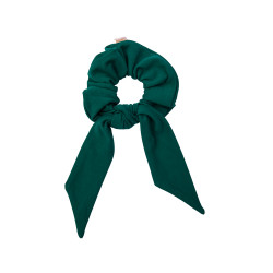 Scrunchie with tail BOTTLE GREEN