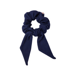 SCRUNCHIE WITH TAIL NAVY LINE