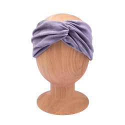 TWIST HEADBAND VELVET GREY