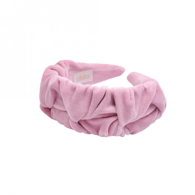 RIPPLE HEADBAND VELVET OCHRA