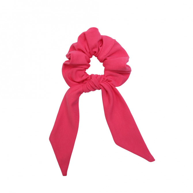SCRUNCHIE WITH TAIL ROSPBERRY