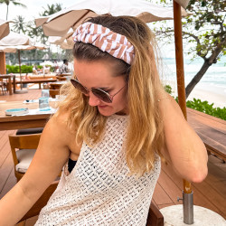 RIPPLE HEADBAND NUDE STRIPES