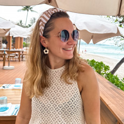 RIPPLE HEADBAND NUDE STRIPES