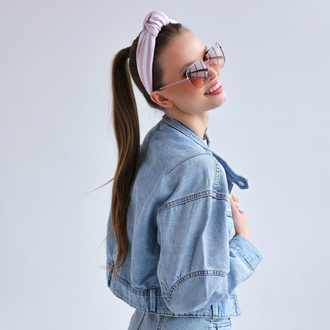 LOOP HEADBAND POWDER STRIPES
