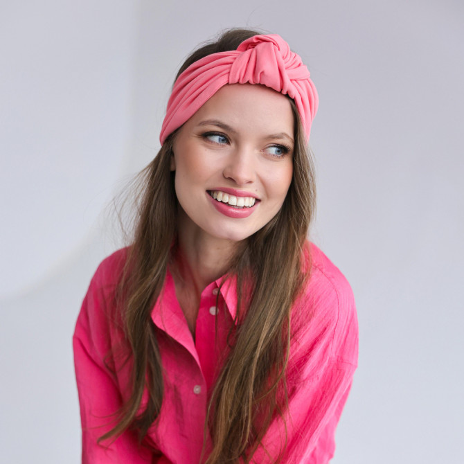 KNOT HEADBAND FLAMINGO