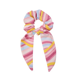 SCRUNCHIE WITH TAIL PASTEL STRIPES