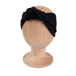 KNOT HEADBAND BLACK RIB