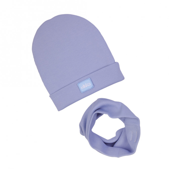 BEANIE WITH TUB BABY BLUE LINE