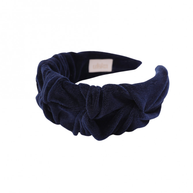 RIPPLE HEADBAND VELVET NAVY