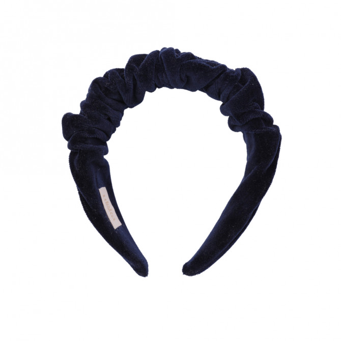 RIPPLE HEADBAND VELVET NAVY