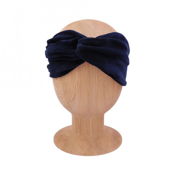 TWIST HEADBAND VELVET NAVY