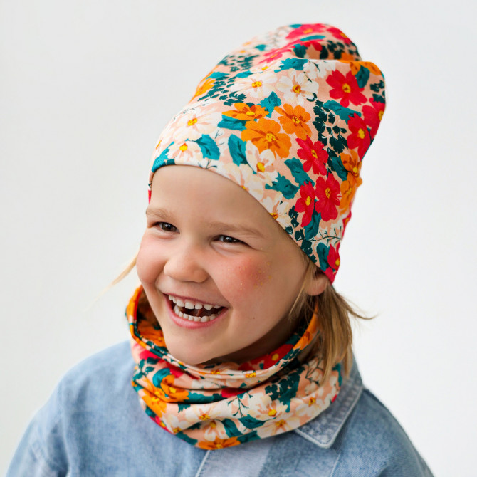 GIRL BEANIE WITH TUB FIORE AMORE