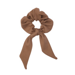 SCRUNCHIE WITH TAIL CAMEL LINE