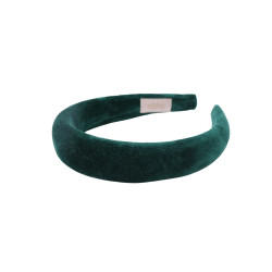 KAJKA HEADBAND VELVET BOTTLE GREEN