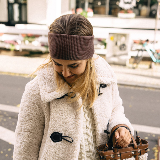 HEADBAND KNITTED CHOCOLATE