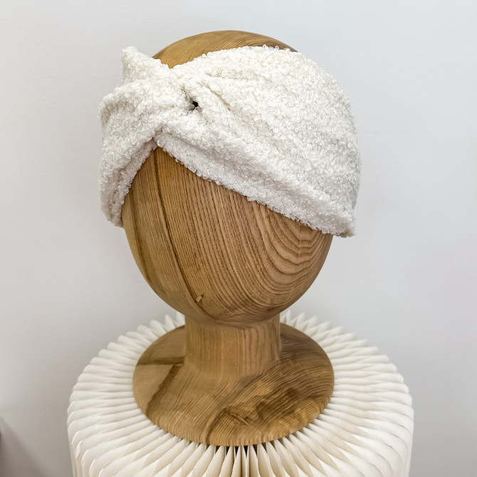 TWIST HEADBAND BUCLE CREAM