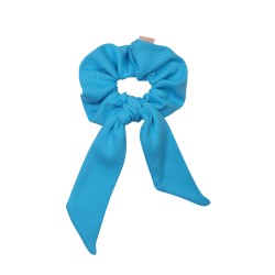 SCRUNCHIE WITH TAIL TURQUOISE LINE