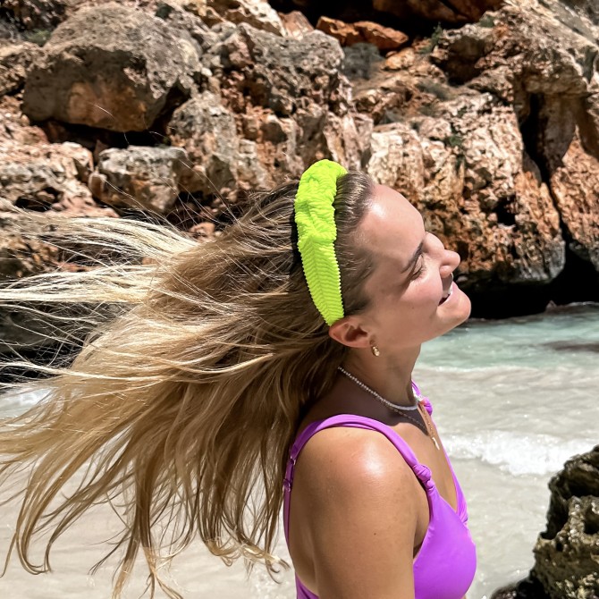 SET RIPPLE HEADBAND + SCRUNCHIE FLUO SWIM
