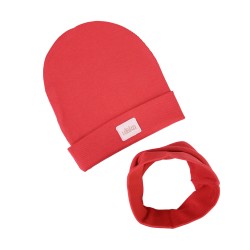 GIRL BEANIE WITH TUB CHERRY LINE