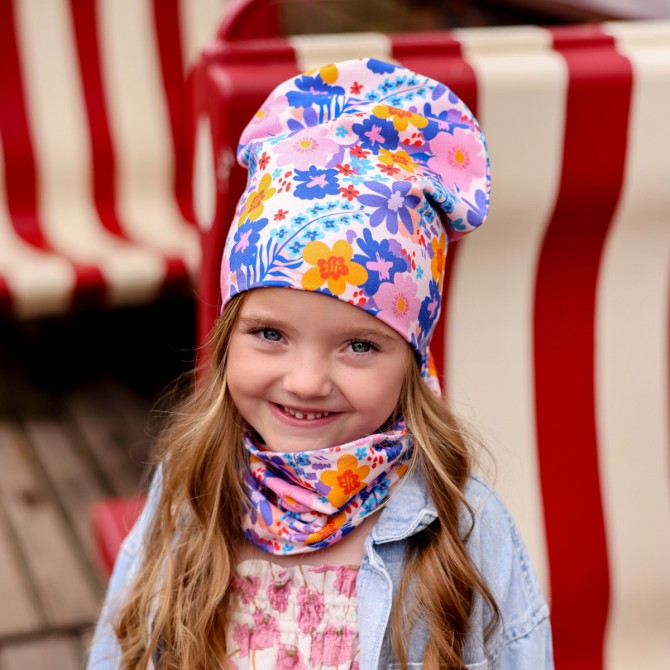 GIRL BEANIE WITH TUB KWIATUSZEK