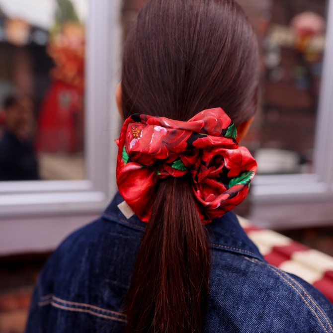 Scrunchie Maxi Róża