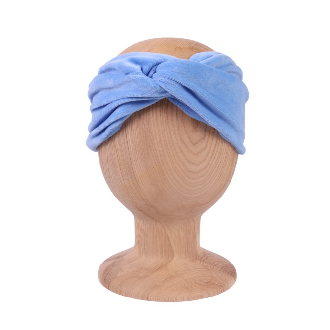 TWIST HEADBAND VELVET BABY BLUE