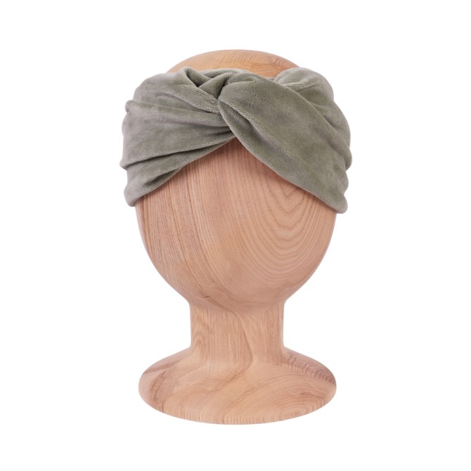 TWIST HEADBAND VELVET OLIWKA