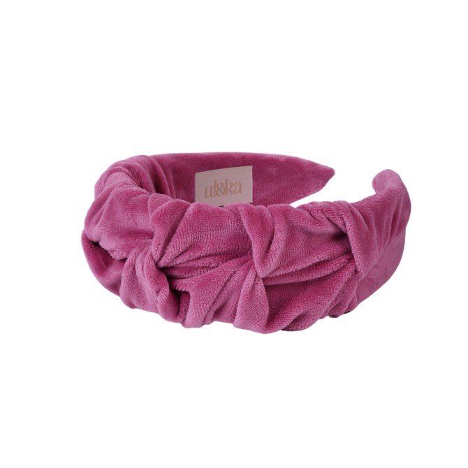 RIPPLE HEADBAND VELVET FUCHSIA