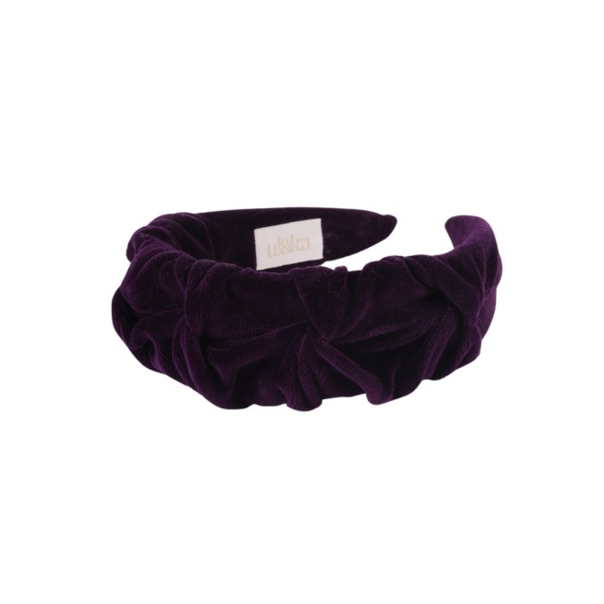 RIPPLE HEADBAND VELVET PLUM