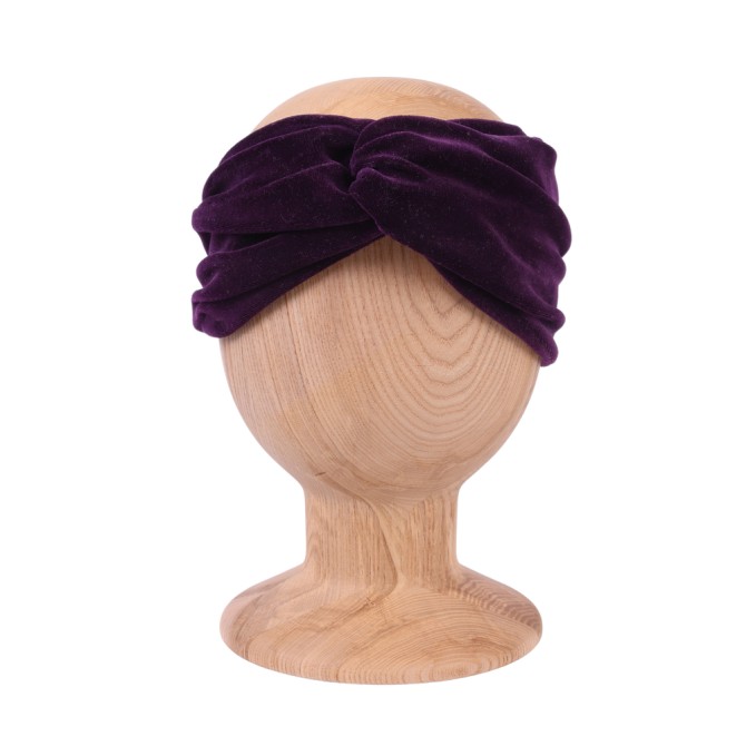 TWIST HEADBAND VELVET PLUM