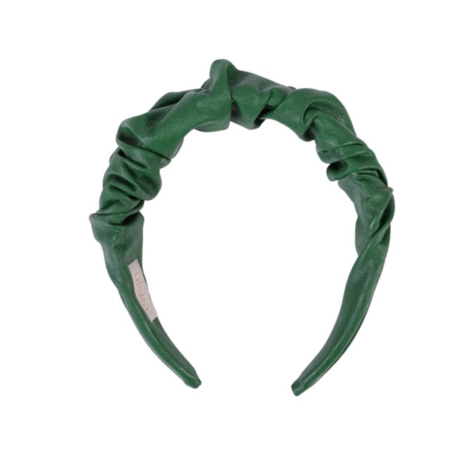 RIPPLE HEADBAND LEATHER GREEN