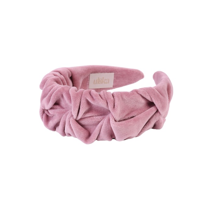 RIPPLE HEADBAND VELVET PINKY