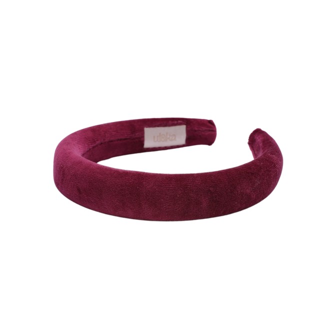 KAJKA HEADBAND VELVET BURGUNDY