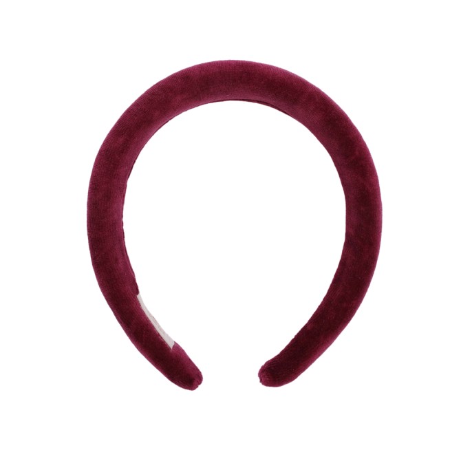 KAJKA HEADBAND VELVET BURGUNDY