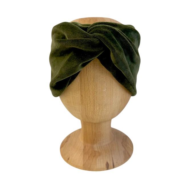 TWIST HEADBAND VELVET BASIL