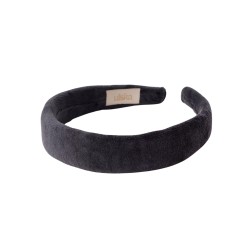 KLAUDI HEADBAND VELVET ANTRACYT