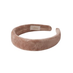 KLAUDI HEADBAND VELVET BEIGE