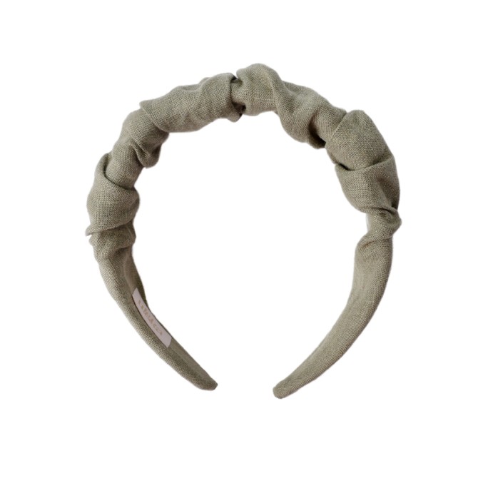 RIPPLE HEADBAND OLIWKA LINEN
