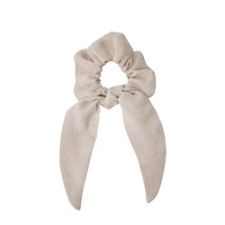 SCRUNCHIE WITH TAIL NATURAL LINEN