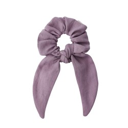 SCRUNCHIE WITH TAIL LILAC LINEN