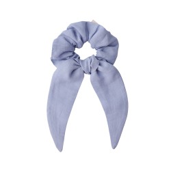 SCRUNCHIE WITH TAIL BŁĘKITNA LINEN